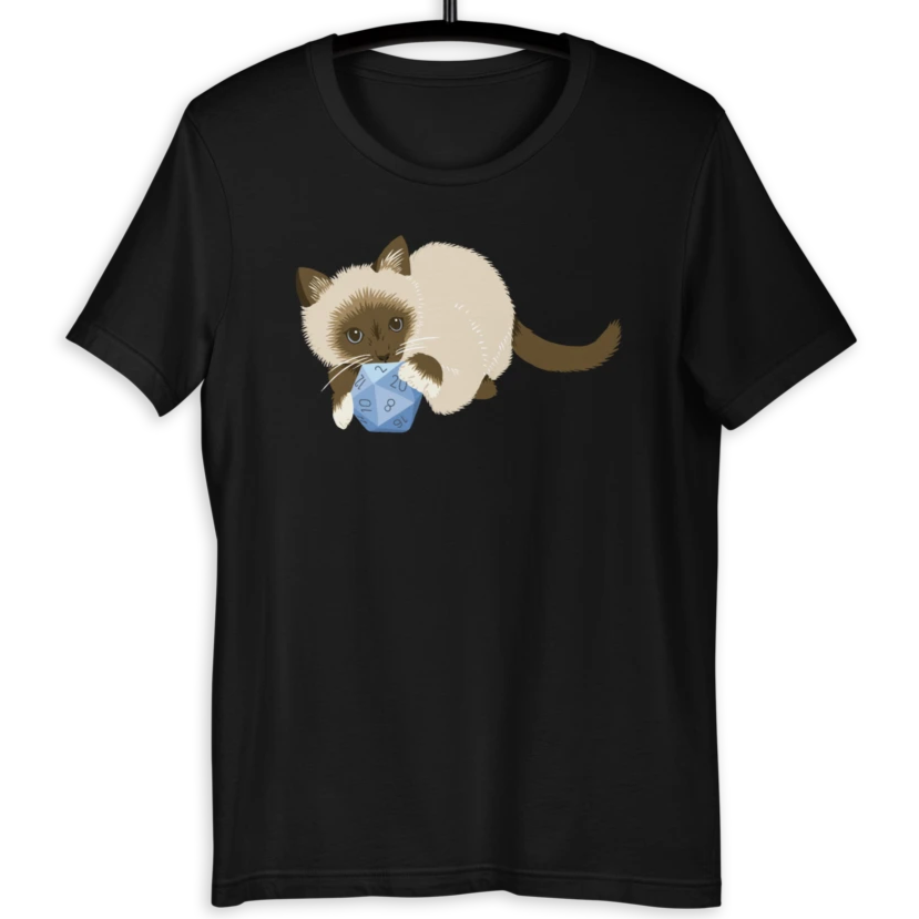 Ragdoll Cat TShirt For D&D Cat Lovers 2Minute Tabletop Merchandise