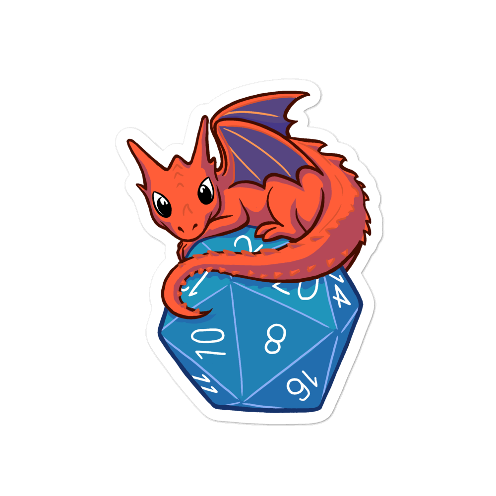 Baby Dragon Sticker For D&D Players