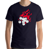Fireball Unisex Premium T-Shirt (Black or Navy) for Dungeons and Dragons players