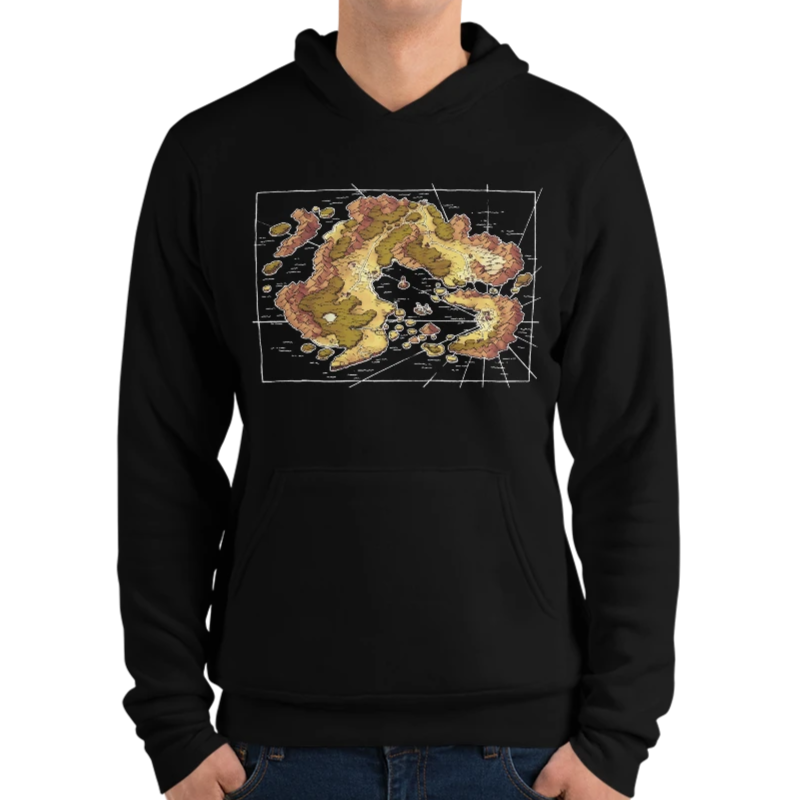Arvyre Cartographic Map Hoodie | D&D Player Gift