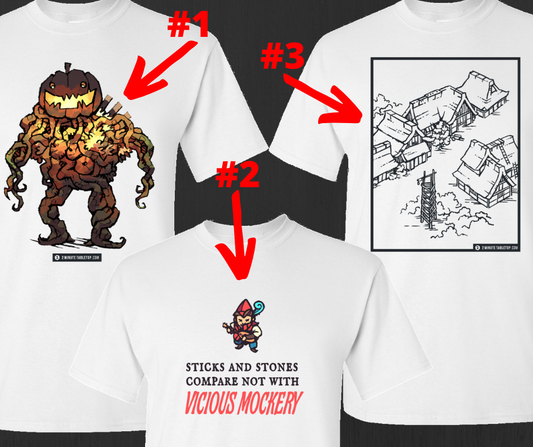 RPG T-Shirts by 2-Minute Tabletop