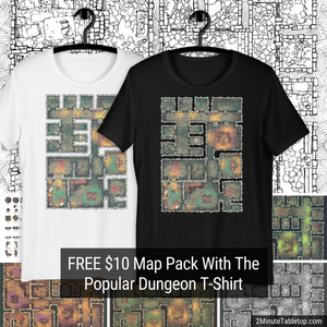 Free $10 Map Pack With The Popular Dungeon T-Shirt