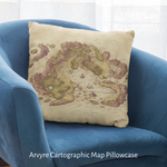 Arvyre Cartographic Map Pillow Case (No Filling)