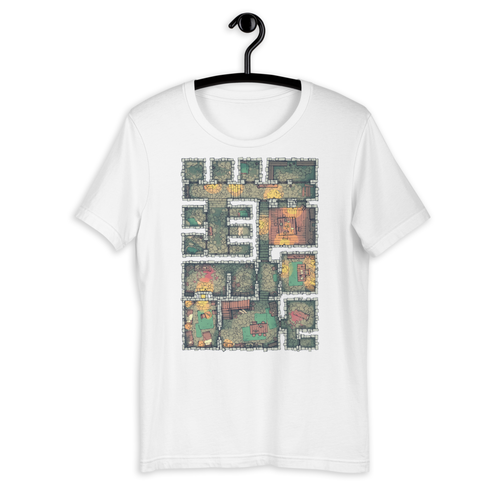 The Dungeon T-Shirt (White) for Dungeons and Dragons Players