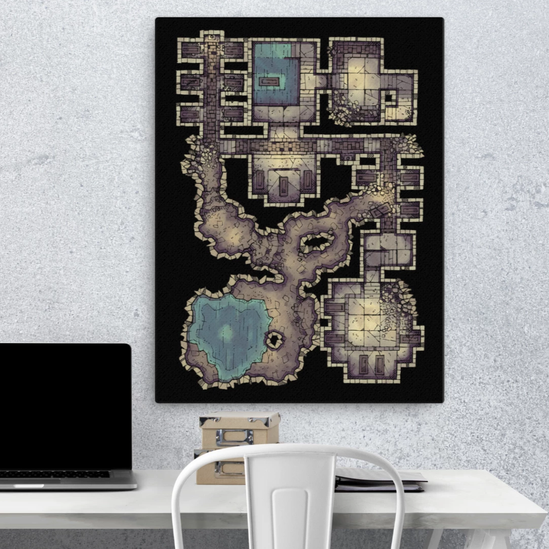 Forgotten Crypt Canvas Wall Art for D&D players