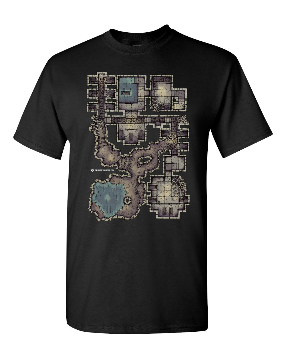 Forgotten Crypt T-Shirt (Black) for D&D players