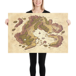 Arvyre Cartographic Map Poster | D and D Player Gift