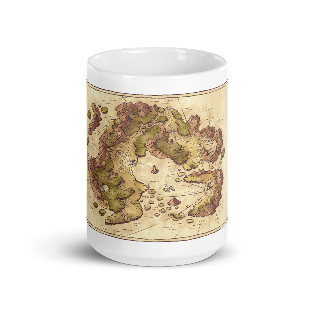 Arvyre Cartographic Map Coffee Mug | RPG Player Gift