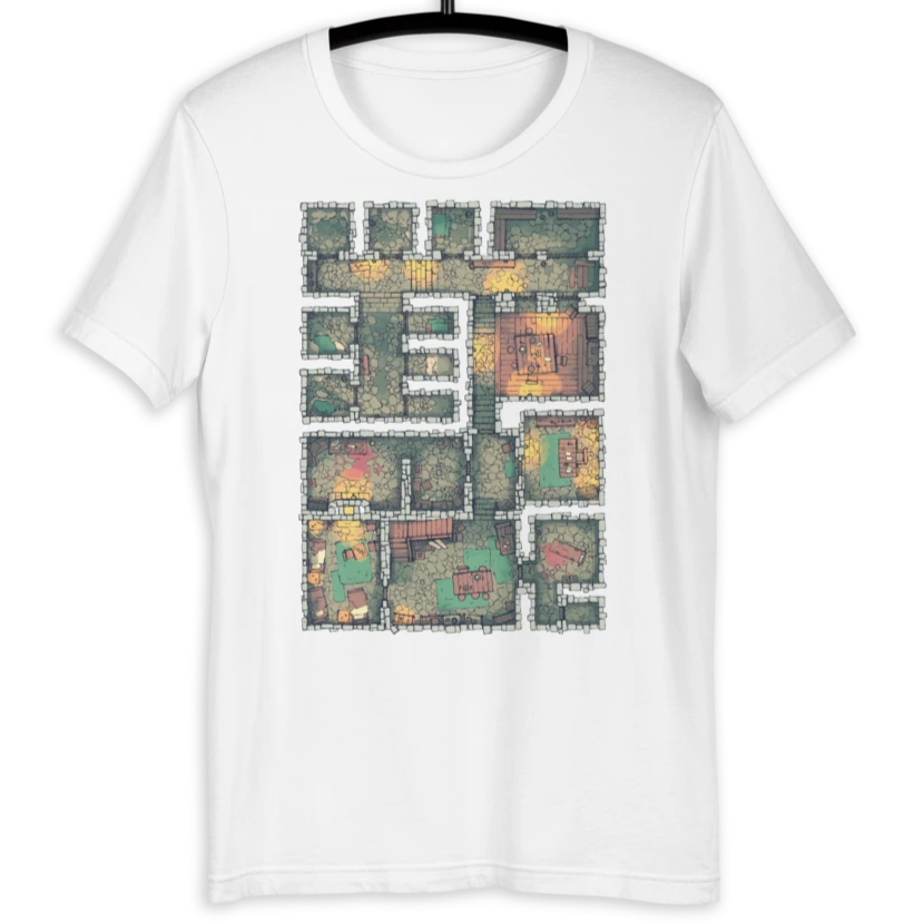 The Dungeon T-Shirt (White) for Dungeons and Dragons Players