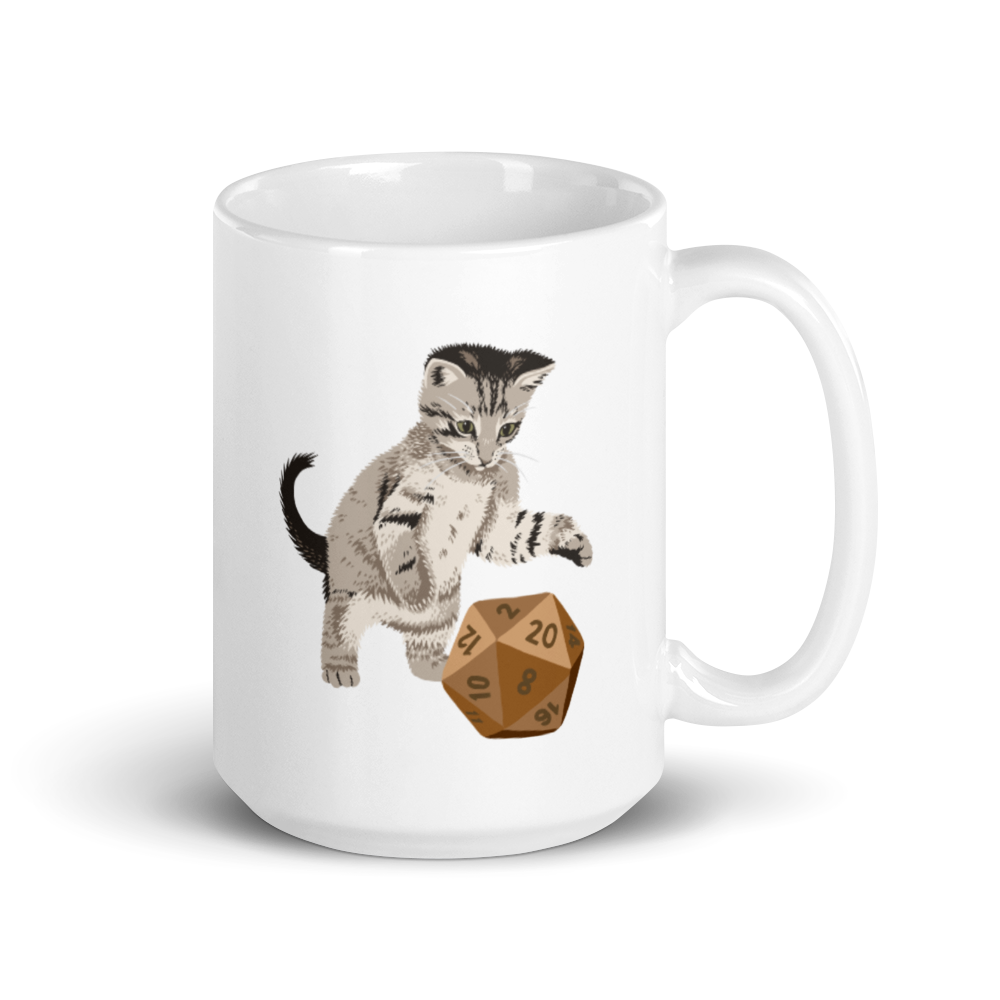 Tabby Cat D&D Player Coffee Mug