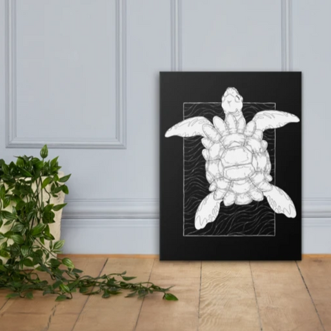 Astral Turtle Canvas Wall Art