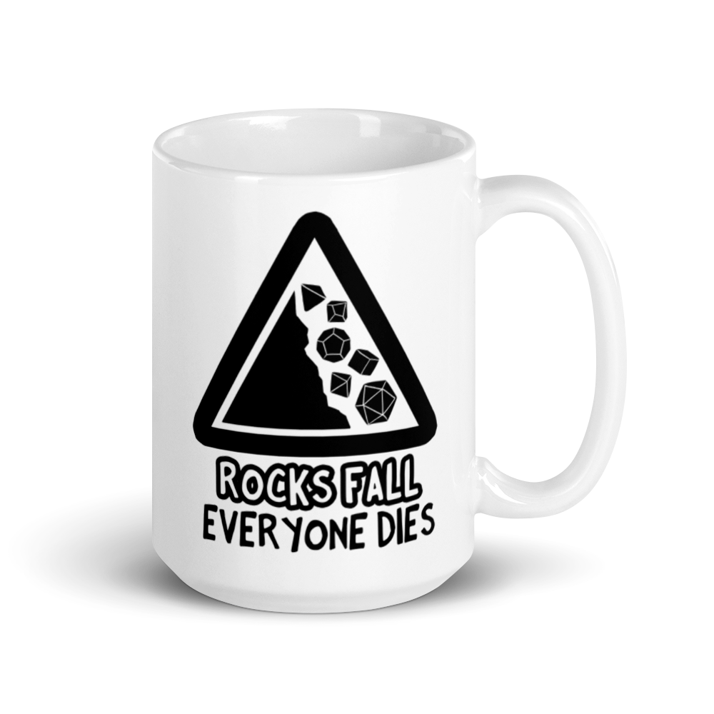 Rocks Fall Everyone Dies Coffee Mug For D&D Players