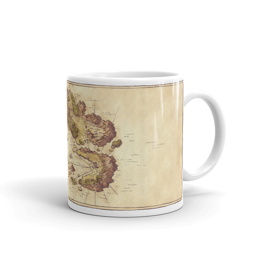 Arvyre Cartographic Map Coffee Mug | RPG Player Gift