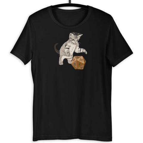 Tabby Cat T-Shirt For D&D Cat Lovers