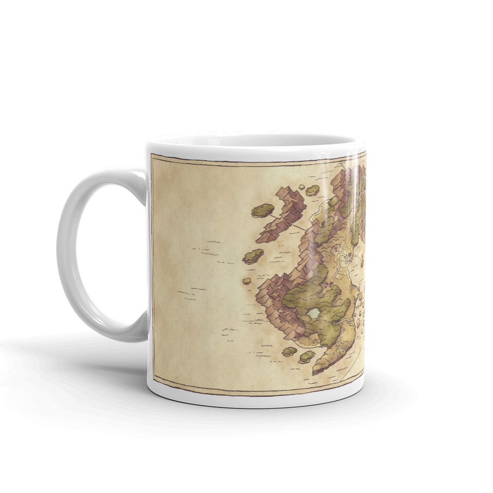 Arvyre Cartographic Map Coffee Mug | RPG Player Gift