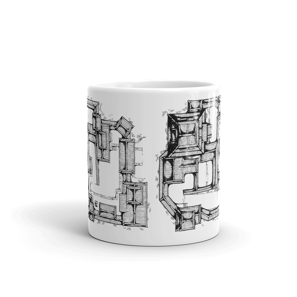 Samurai Castle Map Coffee Mug