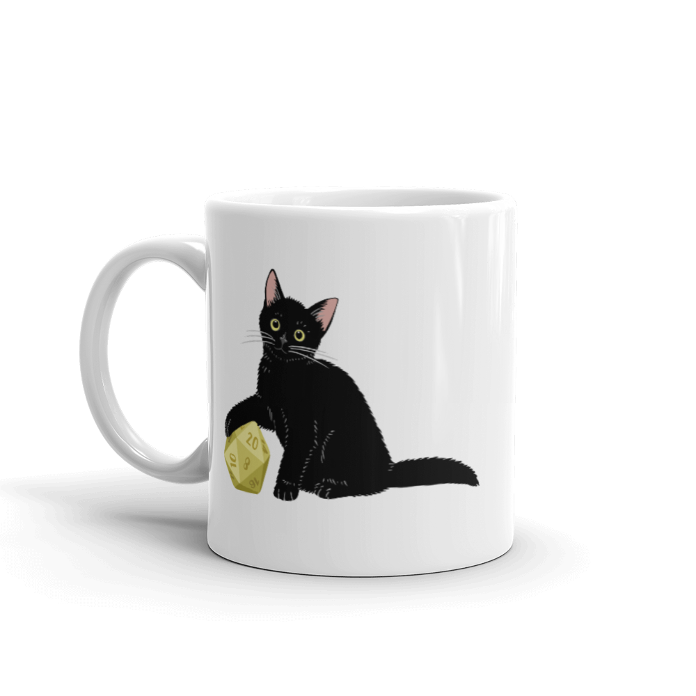 Black Cat D&D Player Coffee Mug