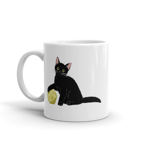 Black Cat D&D Player Coffee Mug