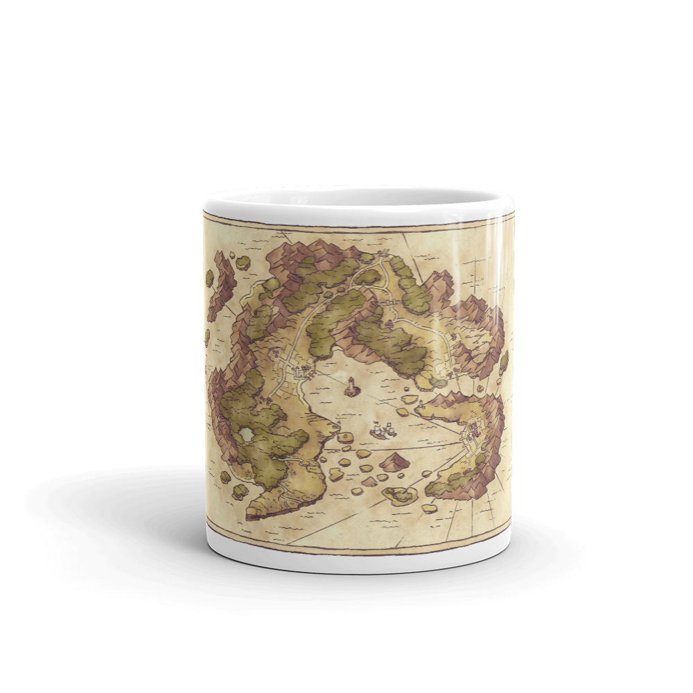 Arvyre Cartographic Map Coffee Mug | RPG Player Gift