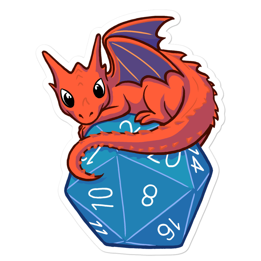 Baby Dragon Sticker For D&D Players