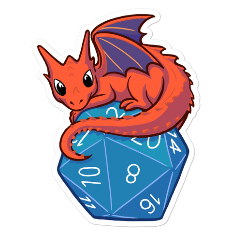 Baby Dragon Sticker For D&D Players