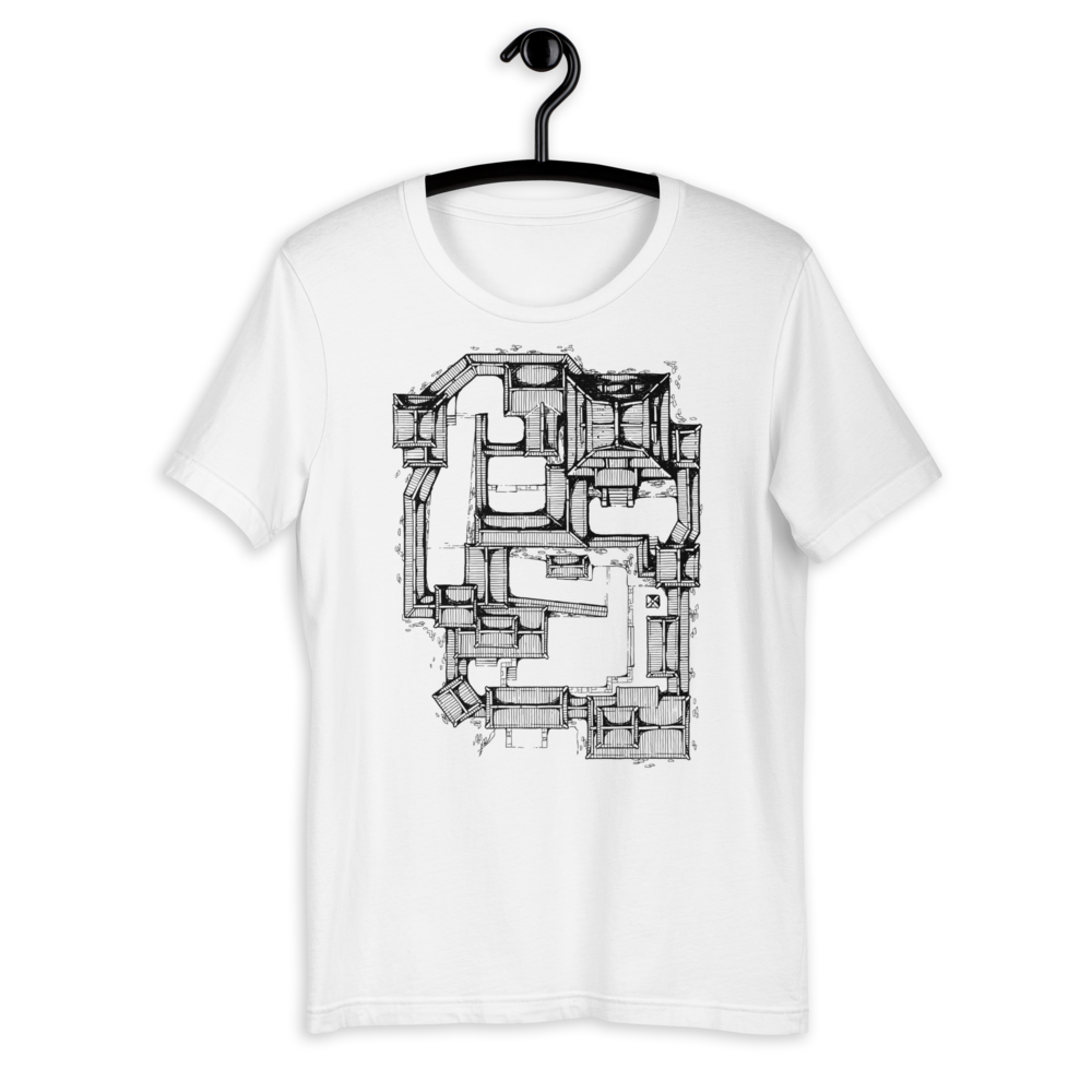 Samurai Castle Map Premium T-Shirt (White)