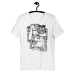 Samurai Castle Map Premium T-Shirt (White)