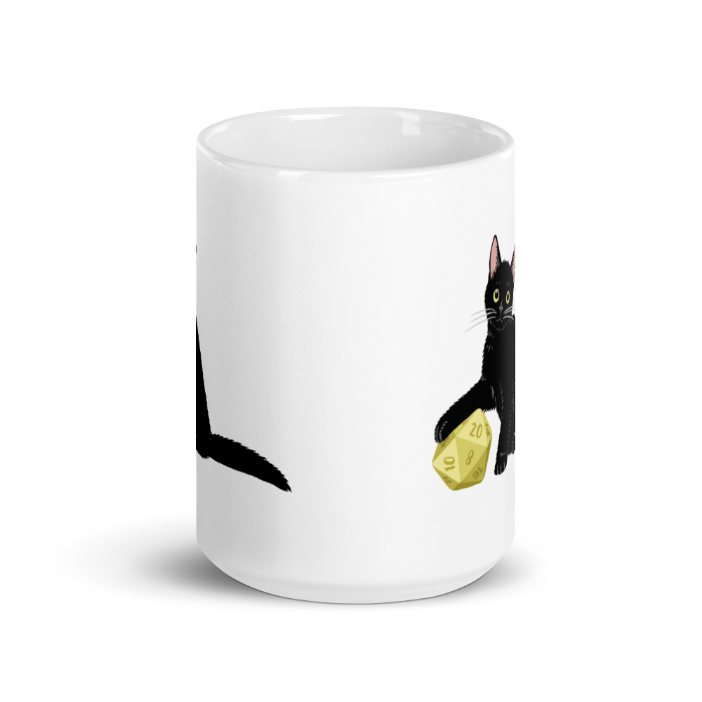 Black Cat D&D Player Coffee Mug