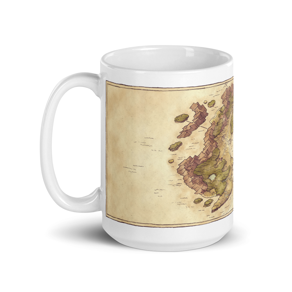 Arvyre Cartographic Map Coffee Mug | RPG Player Gift