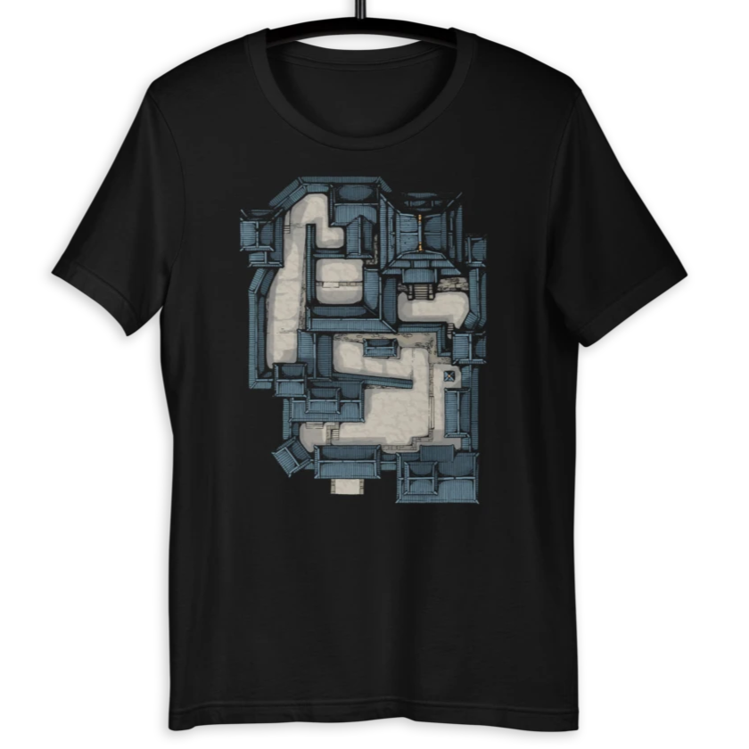 Samurai Castle Map T-Shirt (Black)