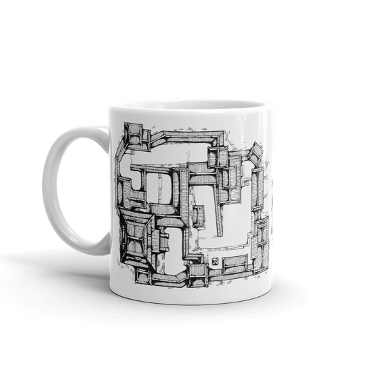 Samurai Castle Map Coffee Mug