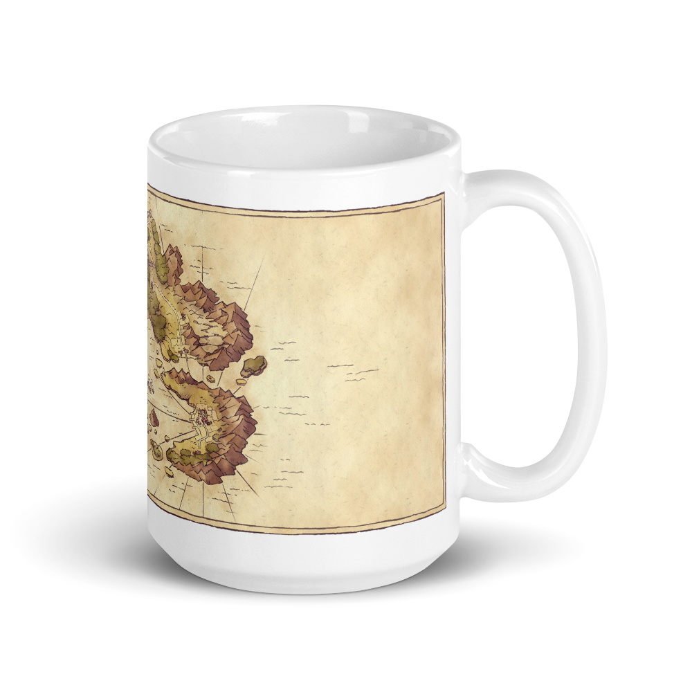 Arvyre Cartographic Map Coffee Mug | RPG Player Gift