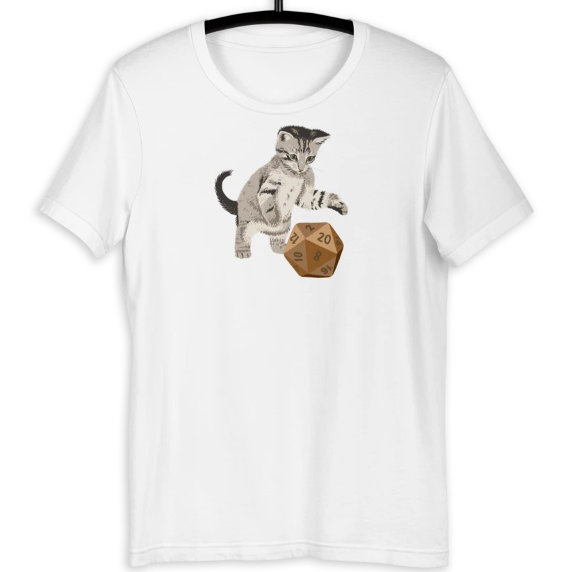 Tabby Cat T-Shirt For D&D Cat Lovers