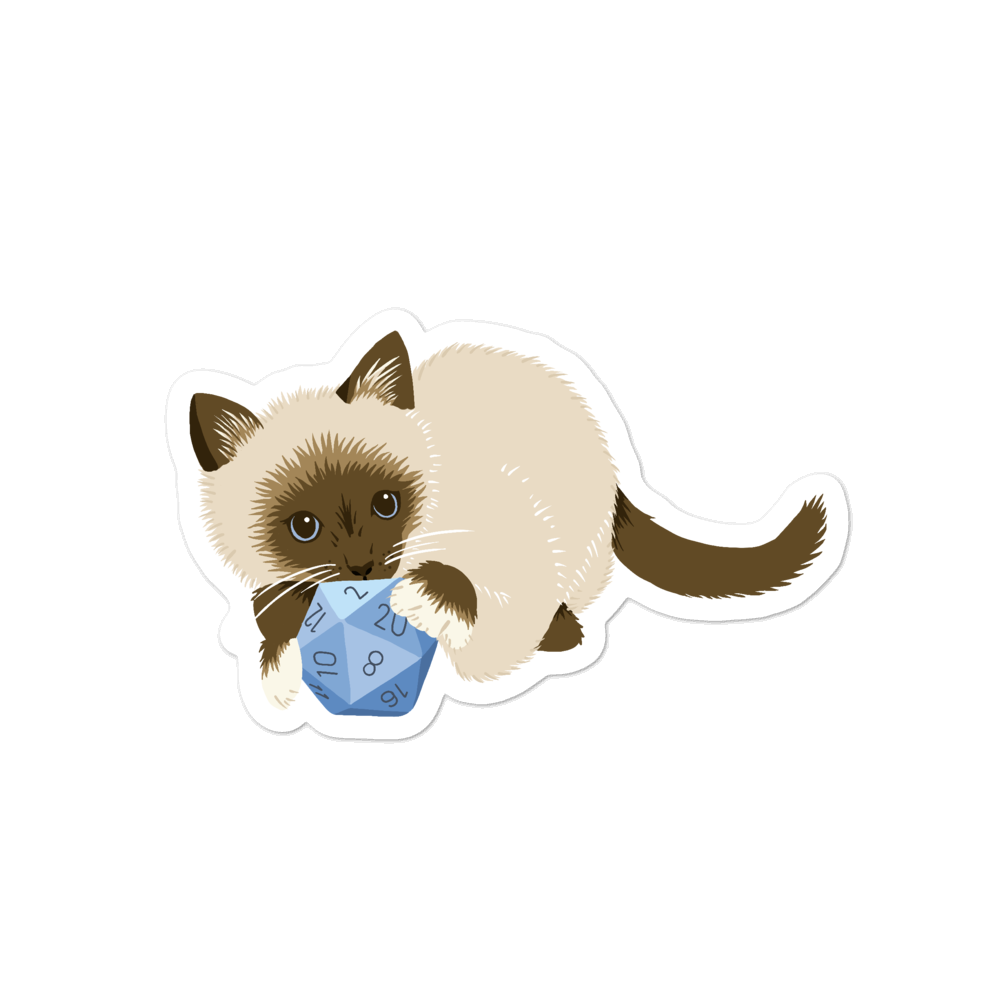 Ragdoll Cat Sticker For D&D Players