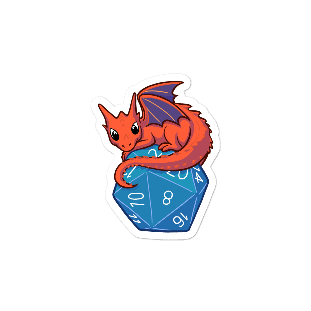 Baby Dragon Sticker For D&D Players