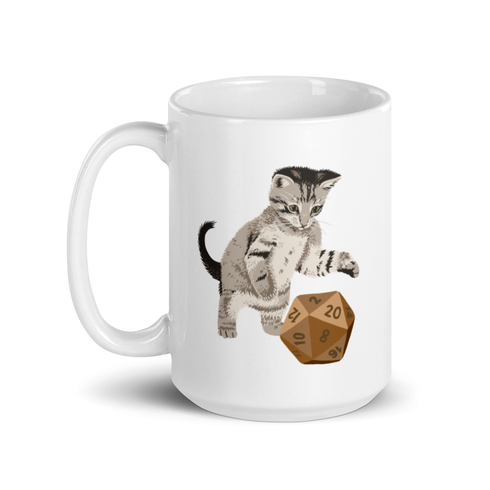 Tabby Cat D&D Player Coffee Mug