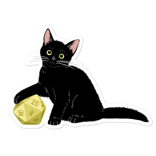 Black Cat Sticker For D&D Players