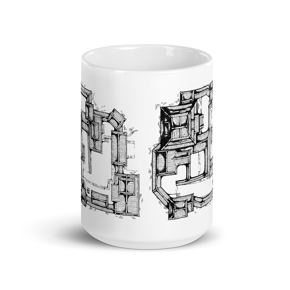 Samurai Castle Map Coffee Mug