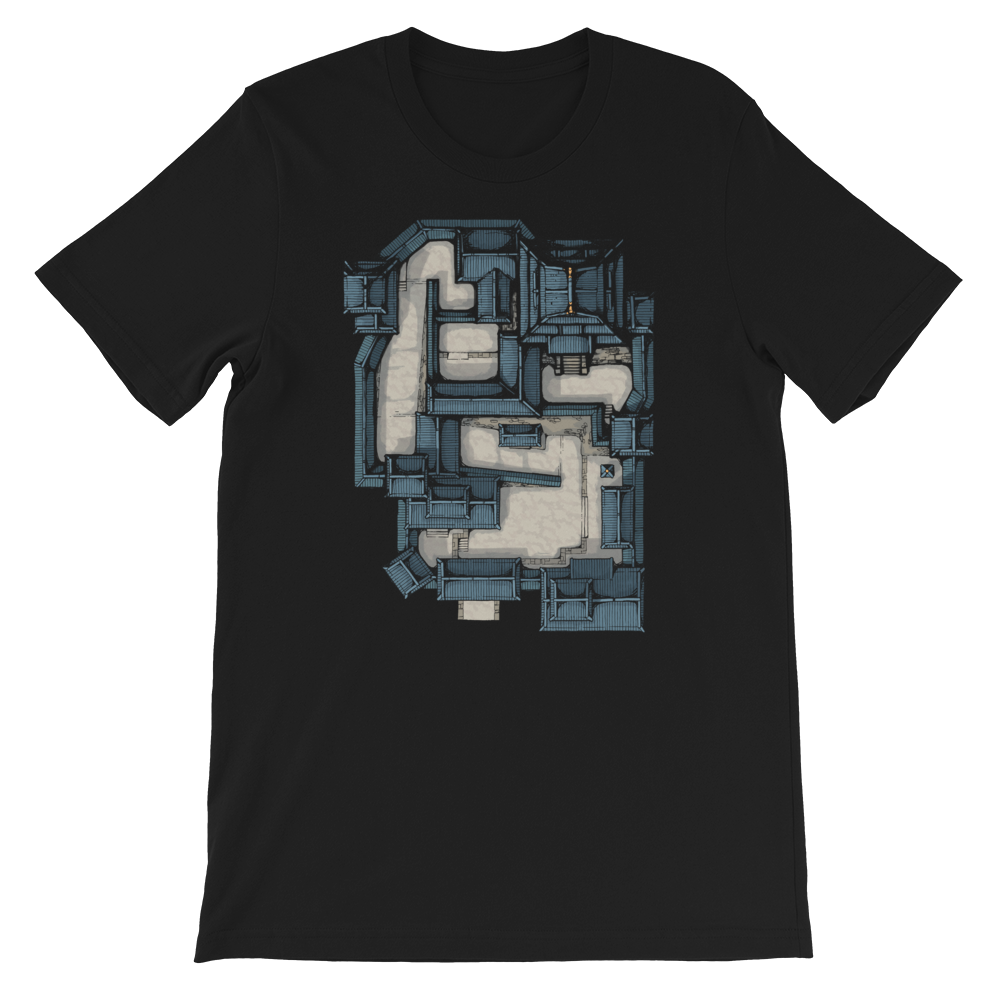 Samurai Castle Map T-Shirt (Black)