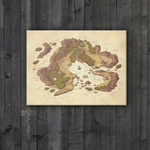 Arvyre Cartographic Map Canvas Wall Art: D&D Player Gift
