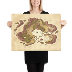Arvyre Cartographic Map Poster | D and D Player Gift