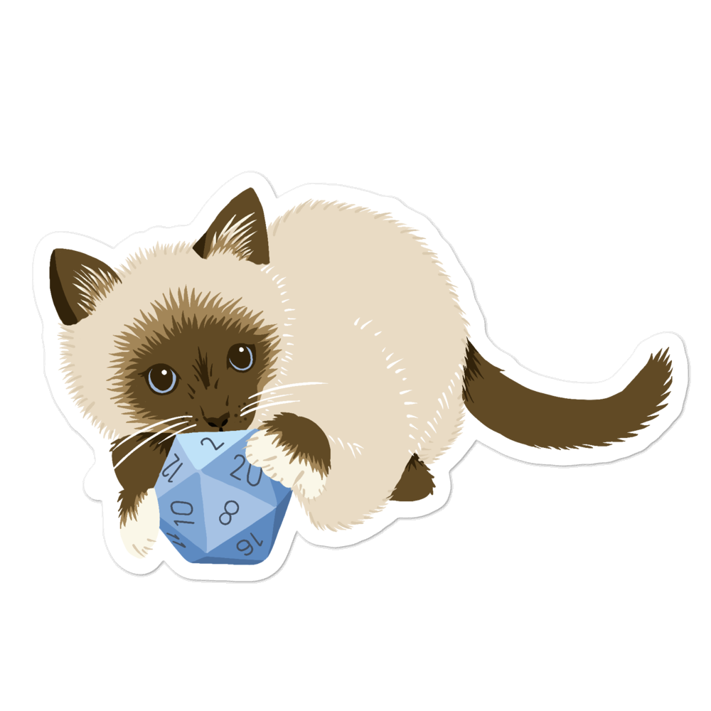 Ragdoll Cat Sticker For D&D Players