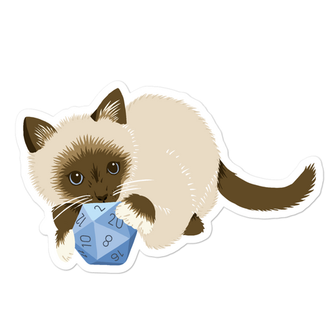 Ragdoll Cat Sticker For D&D Players